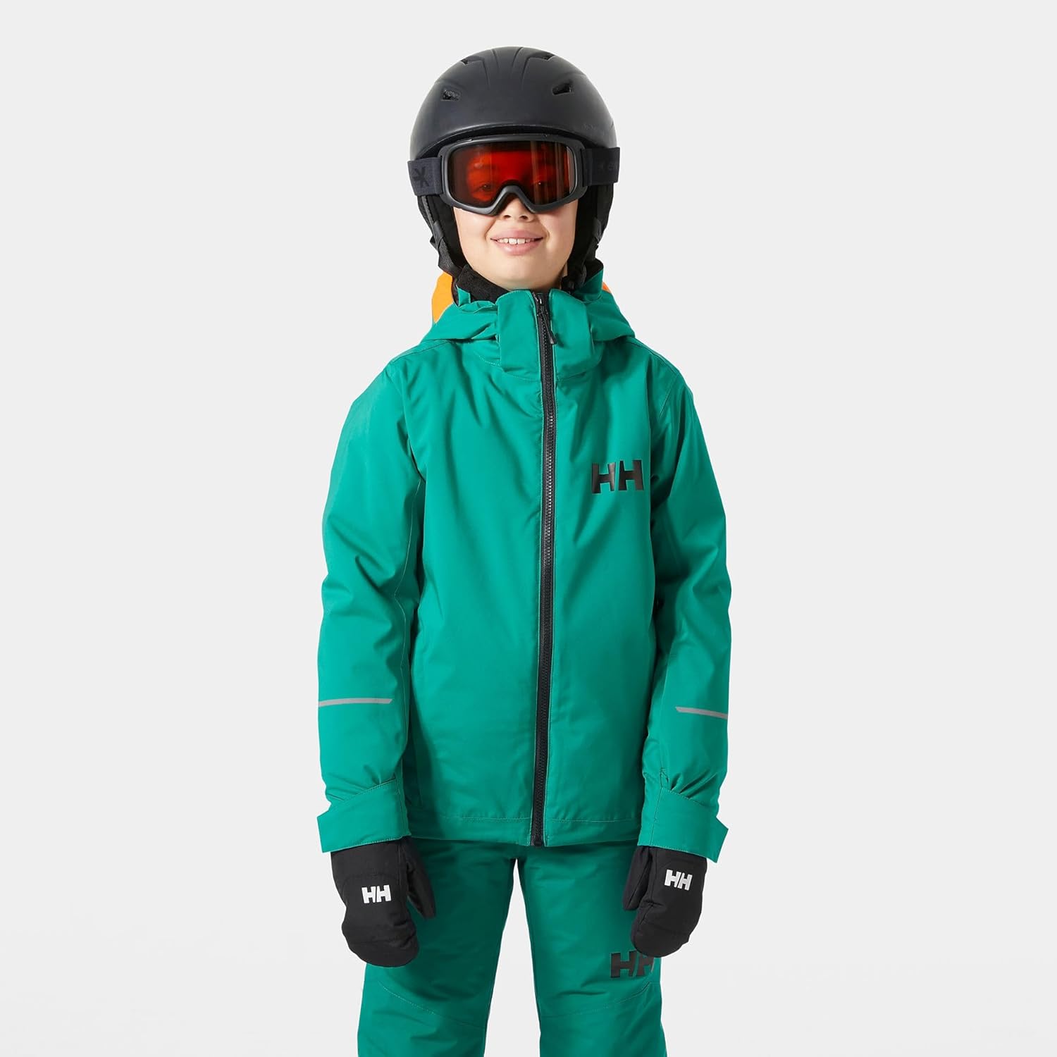 Helly-Hansen Junior Quest Jacket - универсальная водонепроницаемая экипировка для активного отдыха, дышащая куртка с капюшоном для детских приключений в любую погоду Helly Hansen, 466 Signal Green — фото 3