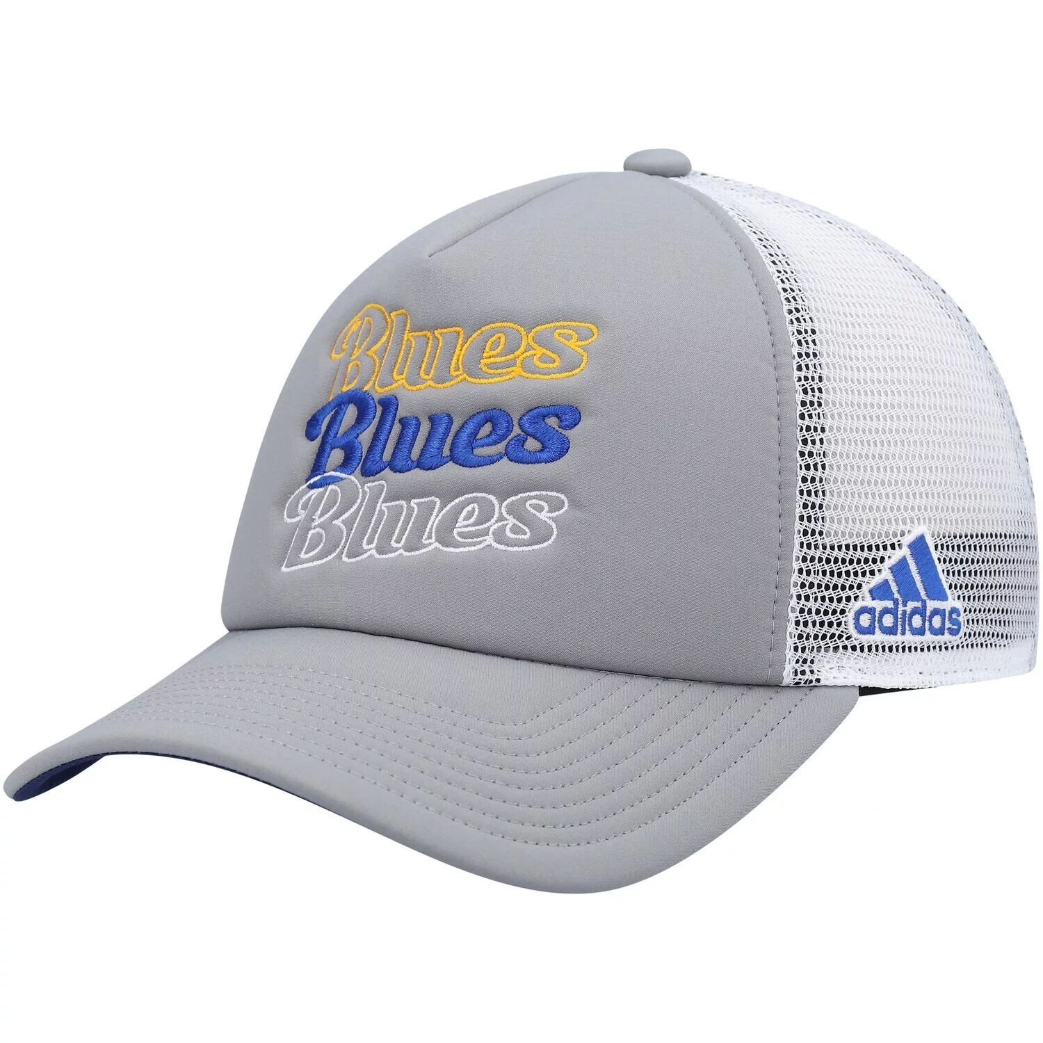 

Женская кепка adidas Grey/White St. Louis Blues Foam Trucker Snapback adidas