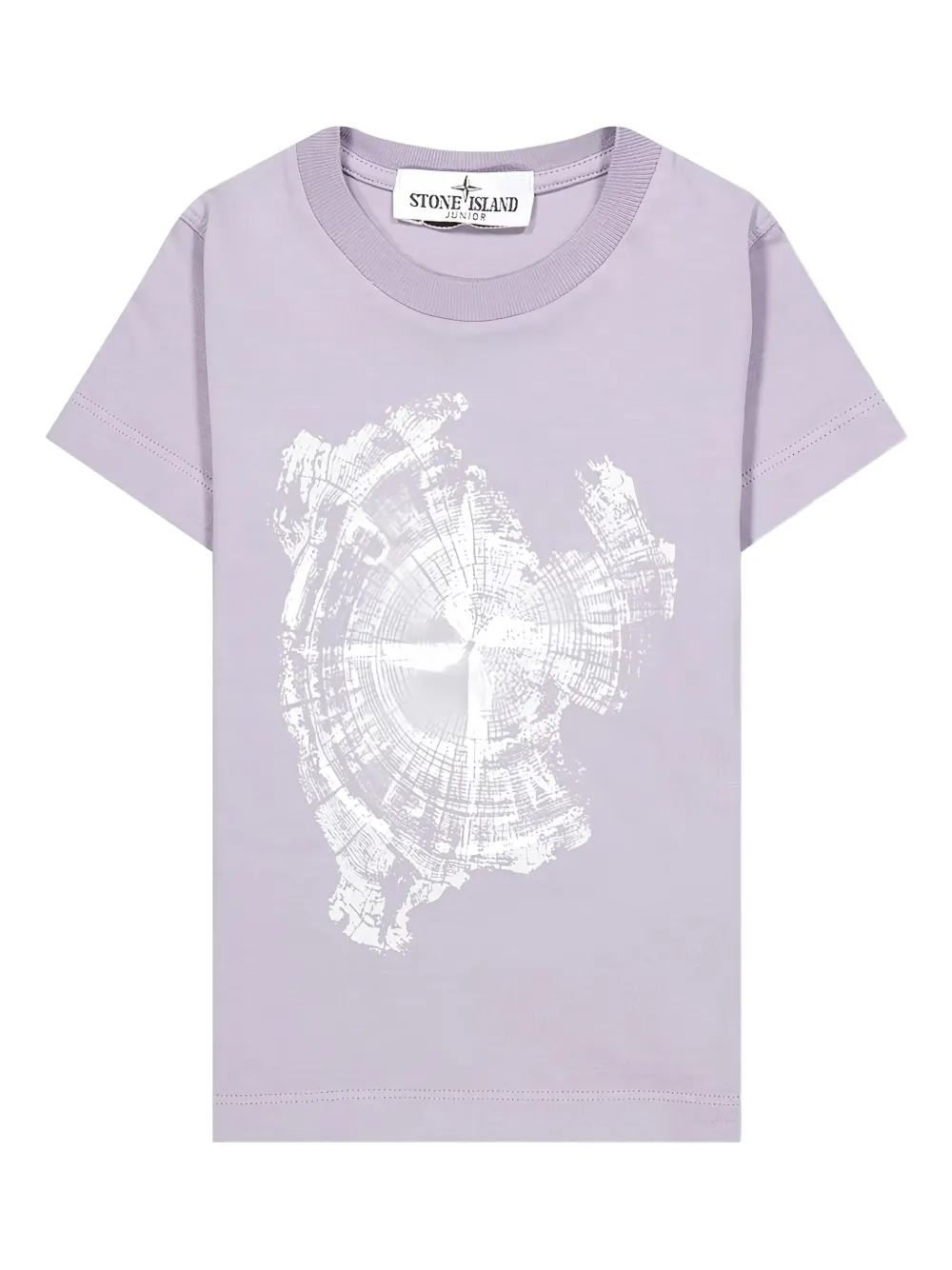 

Футболка с принтом Stone Island Junior, фиолетовый