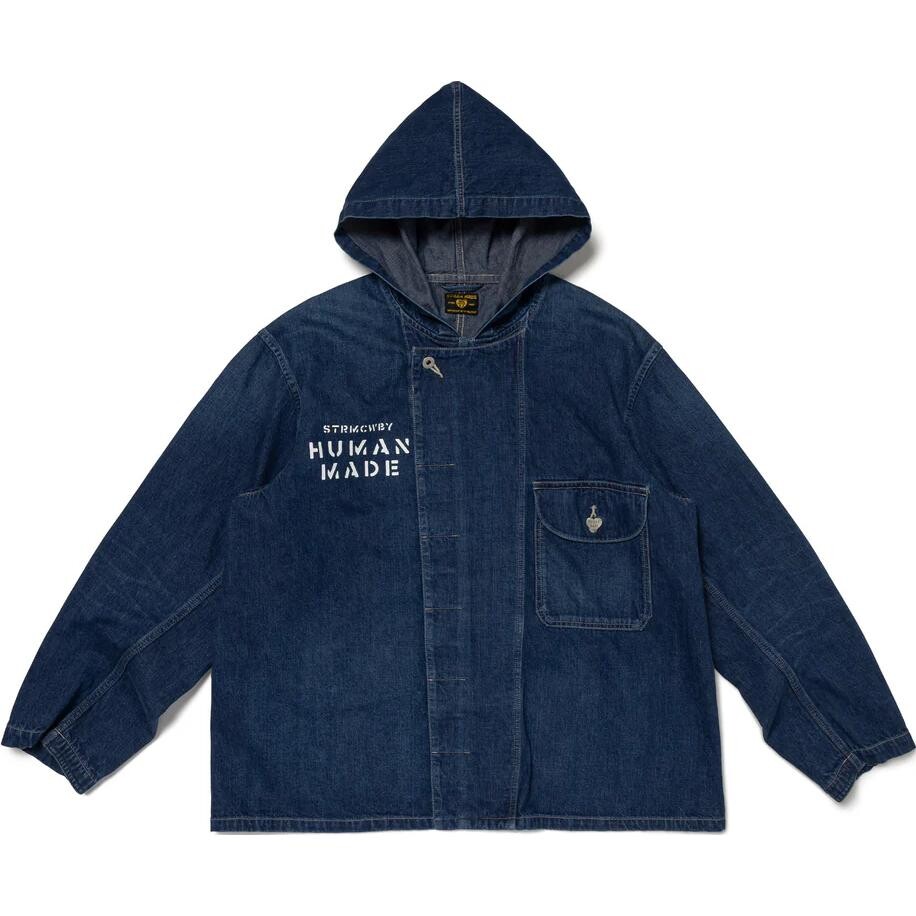

Коллекция осень/зима FW24 Куртка унисекс синего цвета Human Made, синий