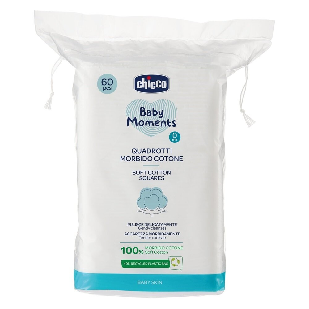 

Chicco, Ватные палочки Baby Moments 0м+, 60 шт