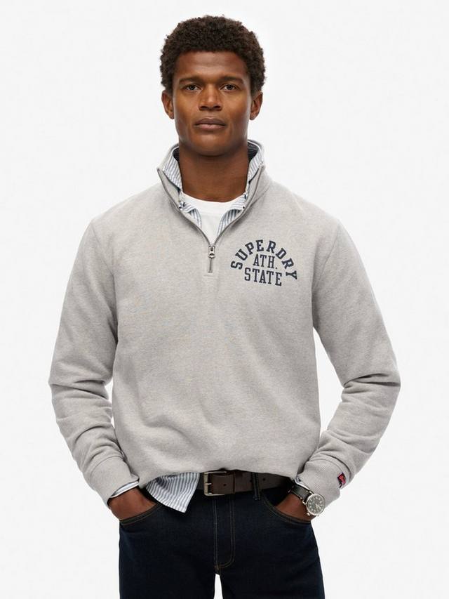 

Спортивный худи с молнией до половины Superdry, Grey Marl