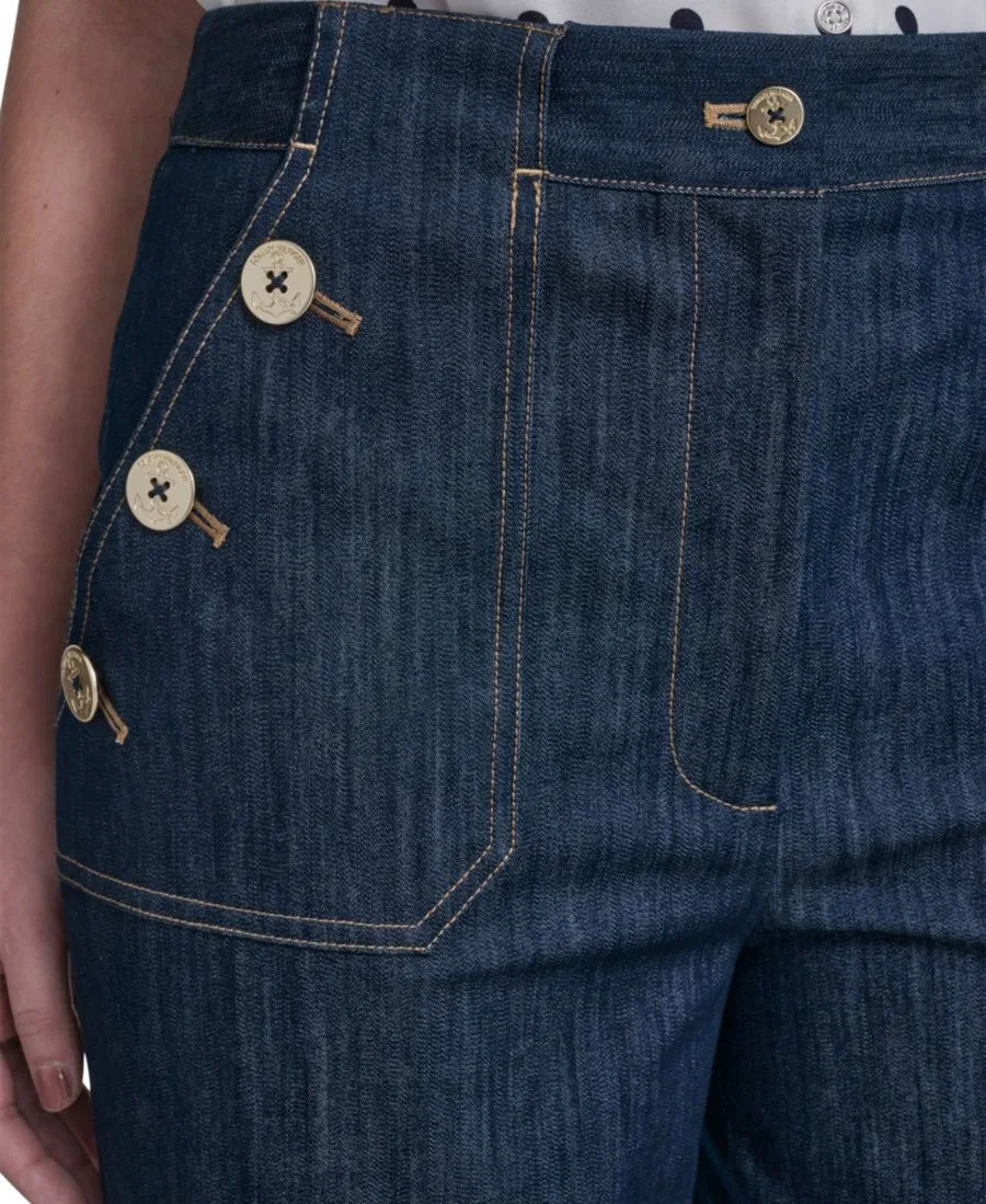 Женские джинсовые матросские брюки Tommy Hilfiger, Navy — фото 4