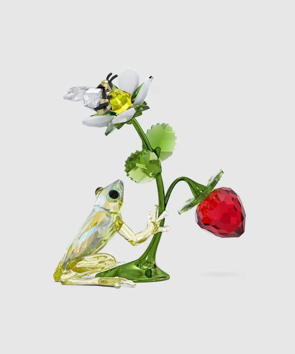 

Декоративная фигурка Swarovski Idyllia Frog, Bee and Strawberry, разноцветный
