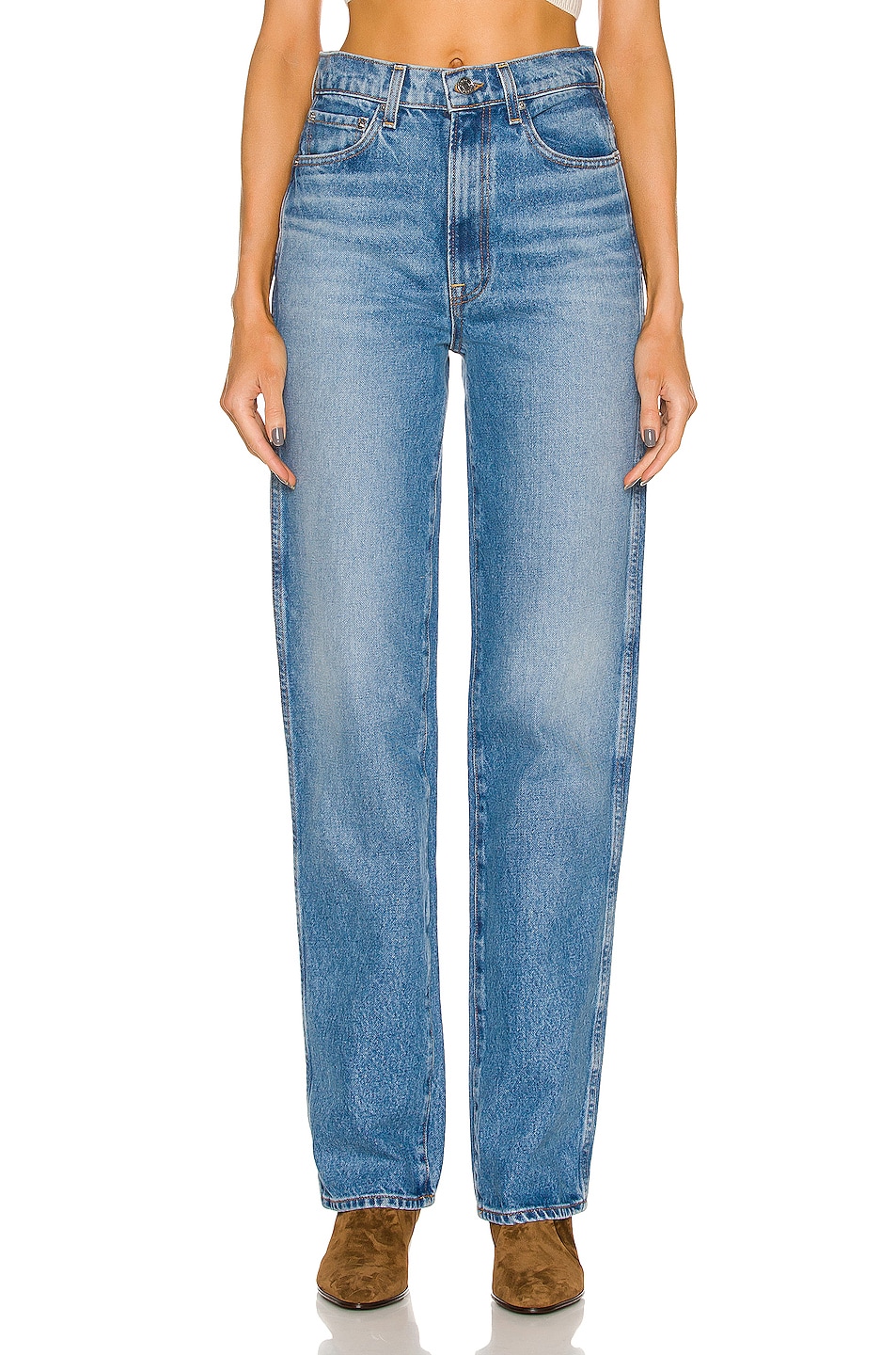 

Джинсы Sara Super High Rise Slim Straight Grlfrnd, Lenox Hill