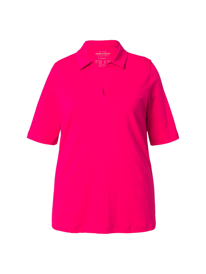 

Рубашка-поло красного и розового цвета Ulla Popken