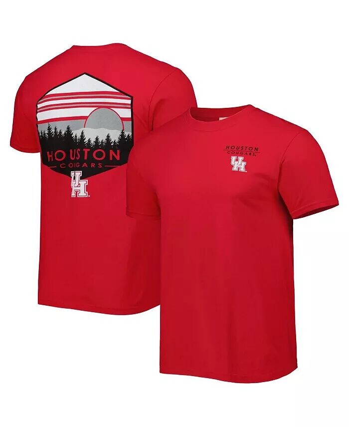 

Мужская красная футболка Houston Cougars Landscape Shield Image One