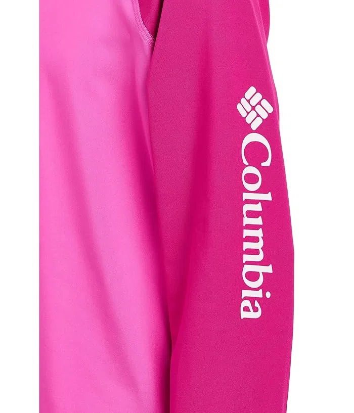 Футболка с длинным рукавом для защиты от солнца Sandy Shores Columbia Kids, Pink Ice/Guava Pink — фото 3