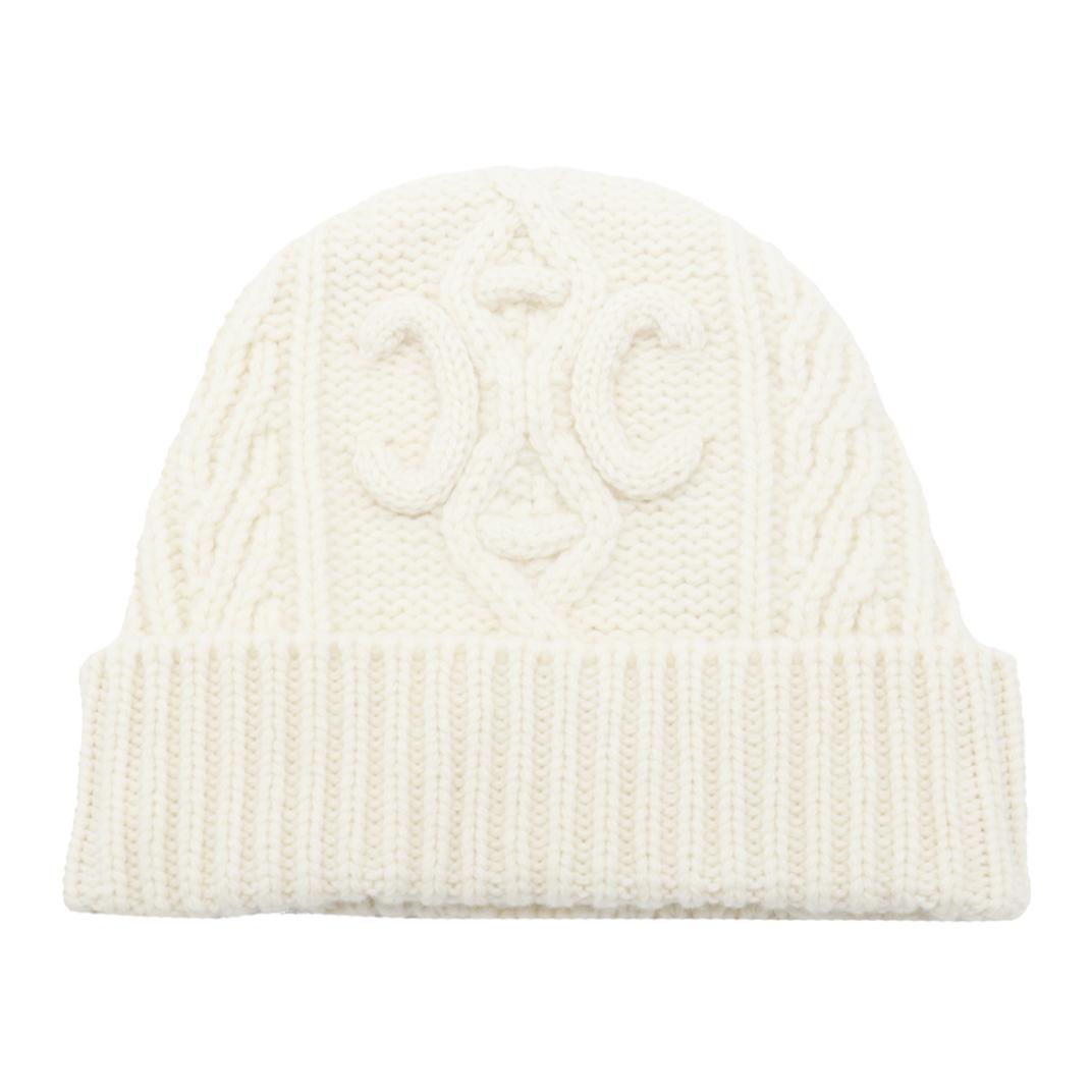 

Шапка Triomphe из аранской кашемировой и шерстяной пряжи CELINE, белый