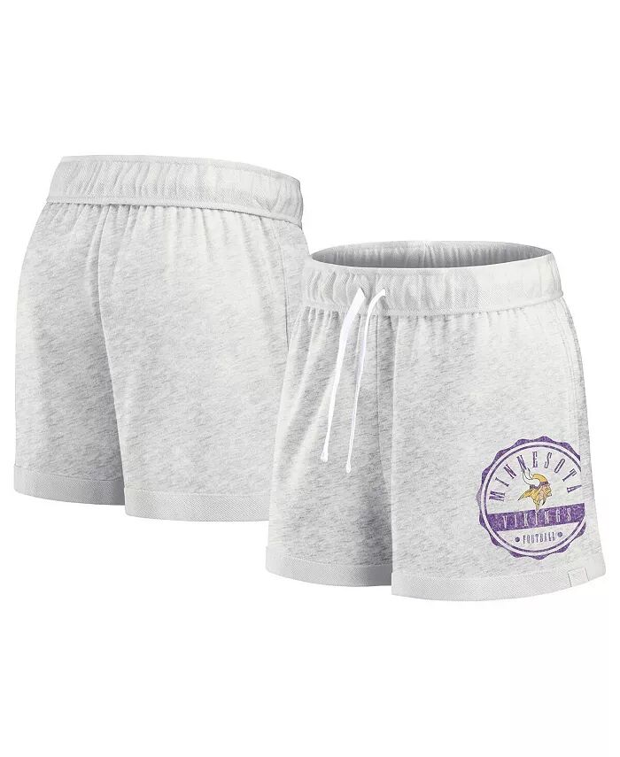 

Женские шорты Oatmeal Minnesota Vikings с винтажным значком Fanatics