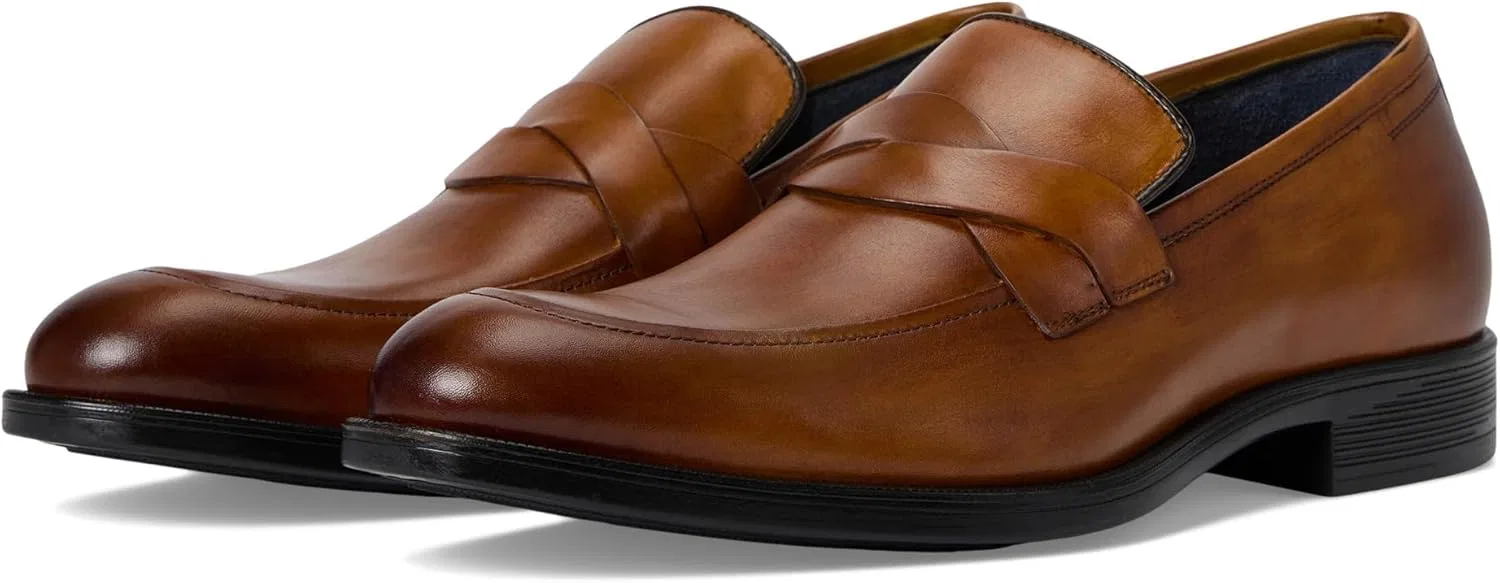Лоферы плетеные Johnston & Murphy, Tan Italian Calfskin
