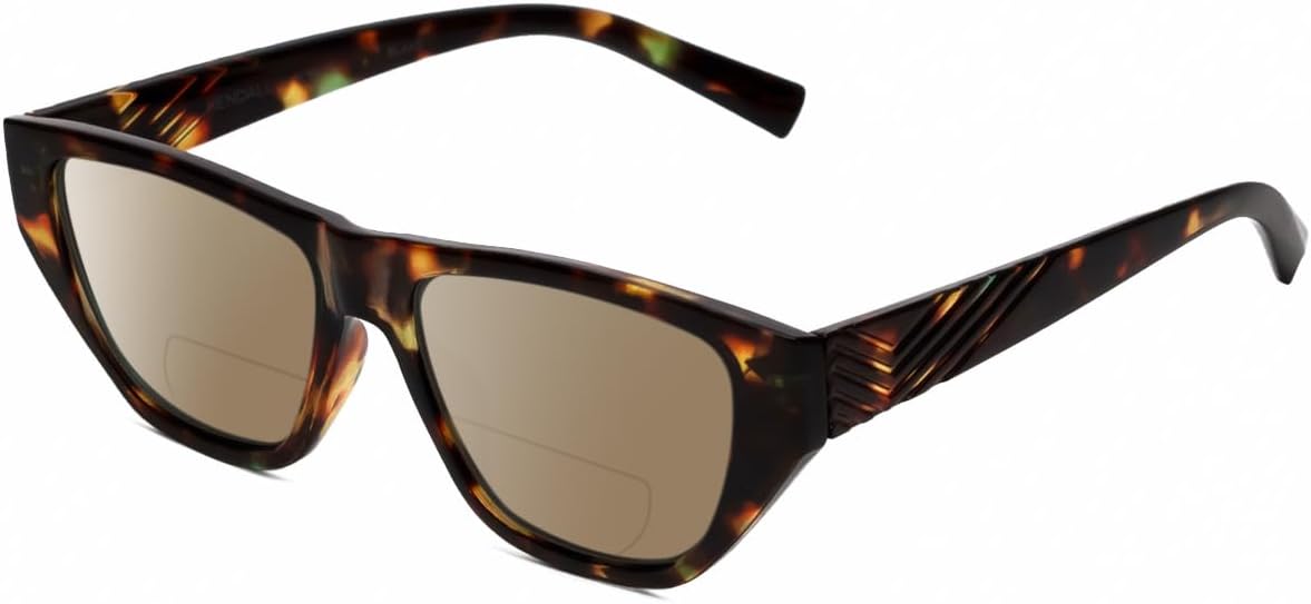 

Солнцезащитные очки Calabria K+K BLAKE прямоугольной формы с поляризацией и бифокальными линзами для чтения, модные дизайнерские солнцезащитные очки для чтения, Brown Demi Tortoise Havana/Amber Brown Lens