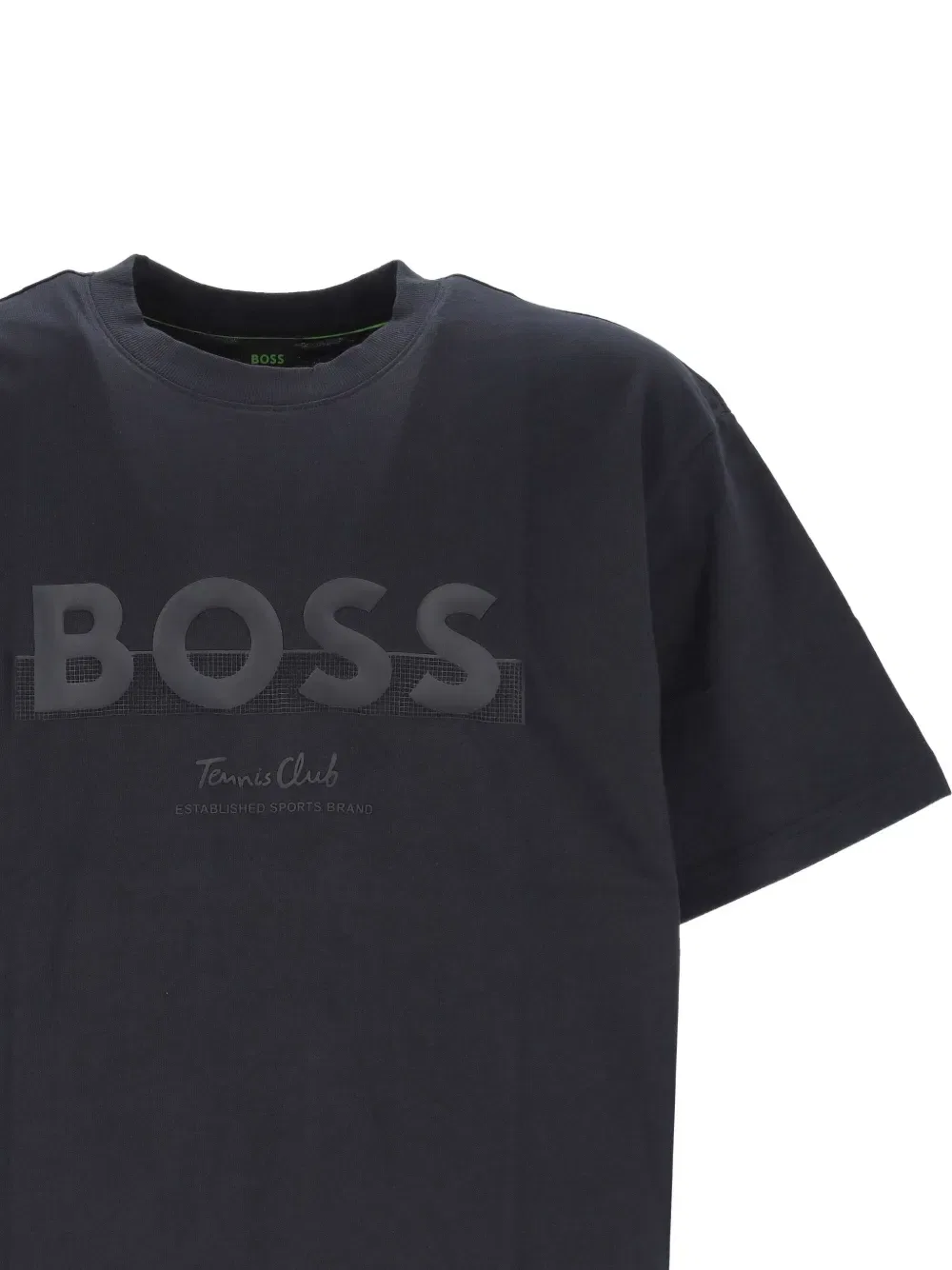 Хлопковая футболка с логотипом Boss, черный — фото 3
