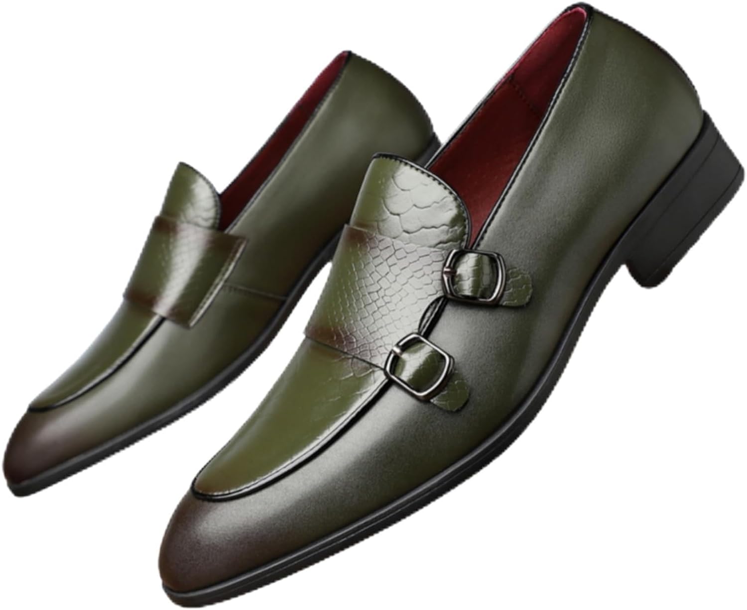 

Мужские кожаные слипоны с крокодиловым принтом на платформенной подошве, туфли с круглым носком, формальные деловые, удобная строчка, для вечеринок, свадеб, официального офиса и бизнес-мероприятий Netehadi, зеленый
