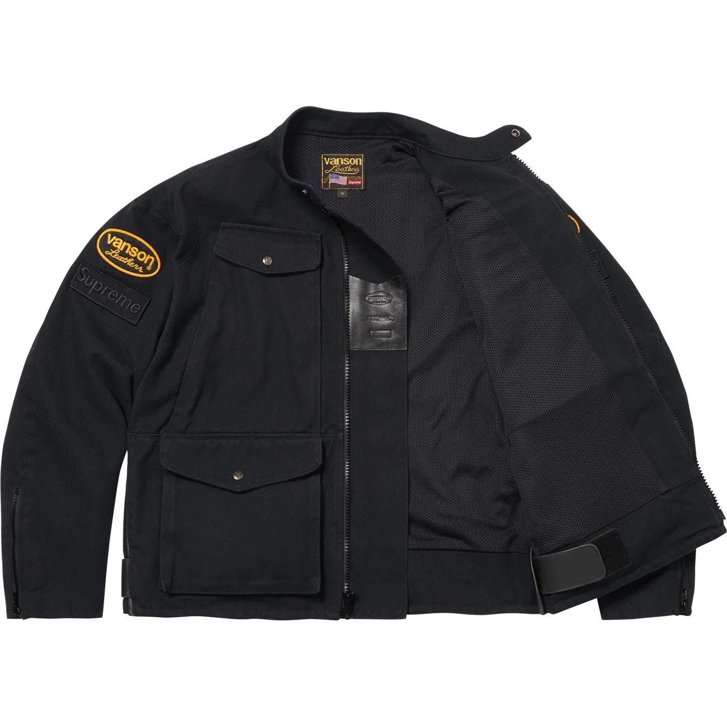 Куртка x Vanson Leathers X Cordura SS26, унисекс Supreme, Black — фото 4