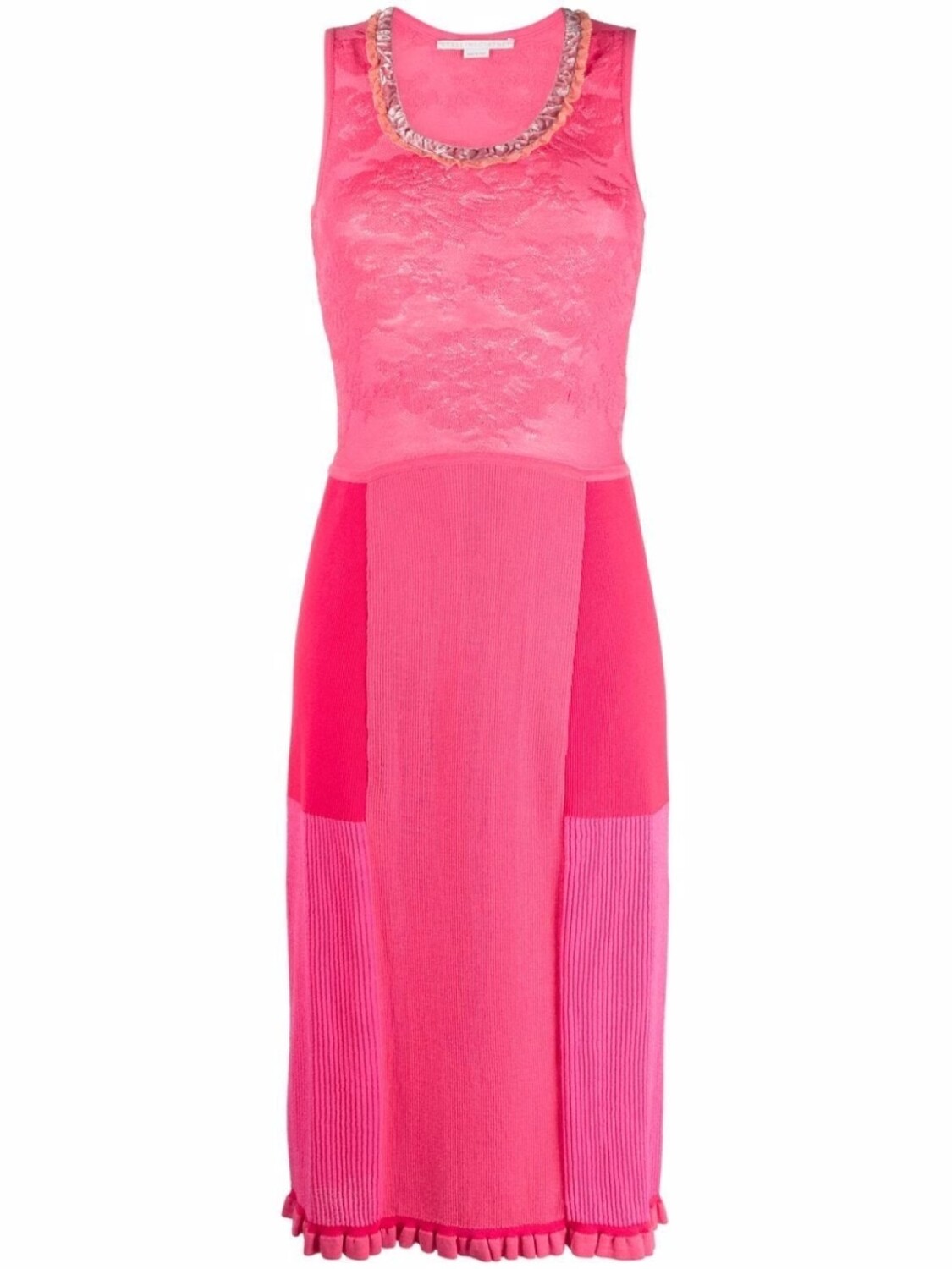 

Stella McCartney платье Tight Mix в технике пэчворк, розовый