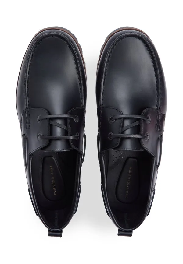 Легкие лодочные туфли с кожаными шипами Tommy Hilfiger, Black — фото 4