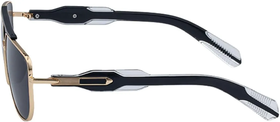 

Ретро-солнцезащитные очки для женщин и мужчин, модные классические солнцезащитные очки в металлической оправе, винтажные очки-пилоты CY-98375 Melrose, Gold Black