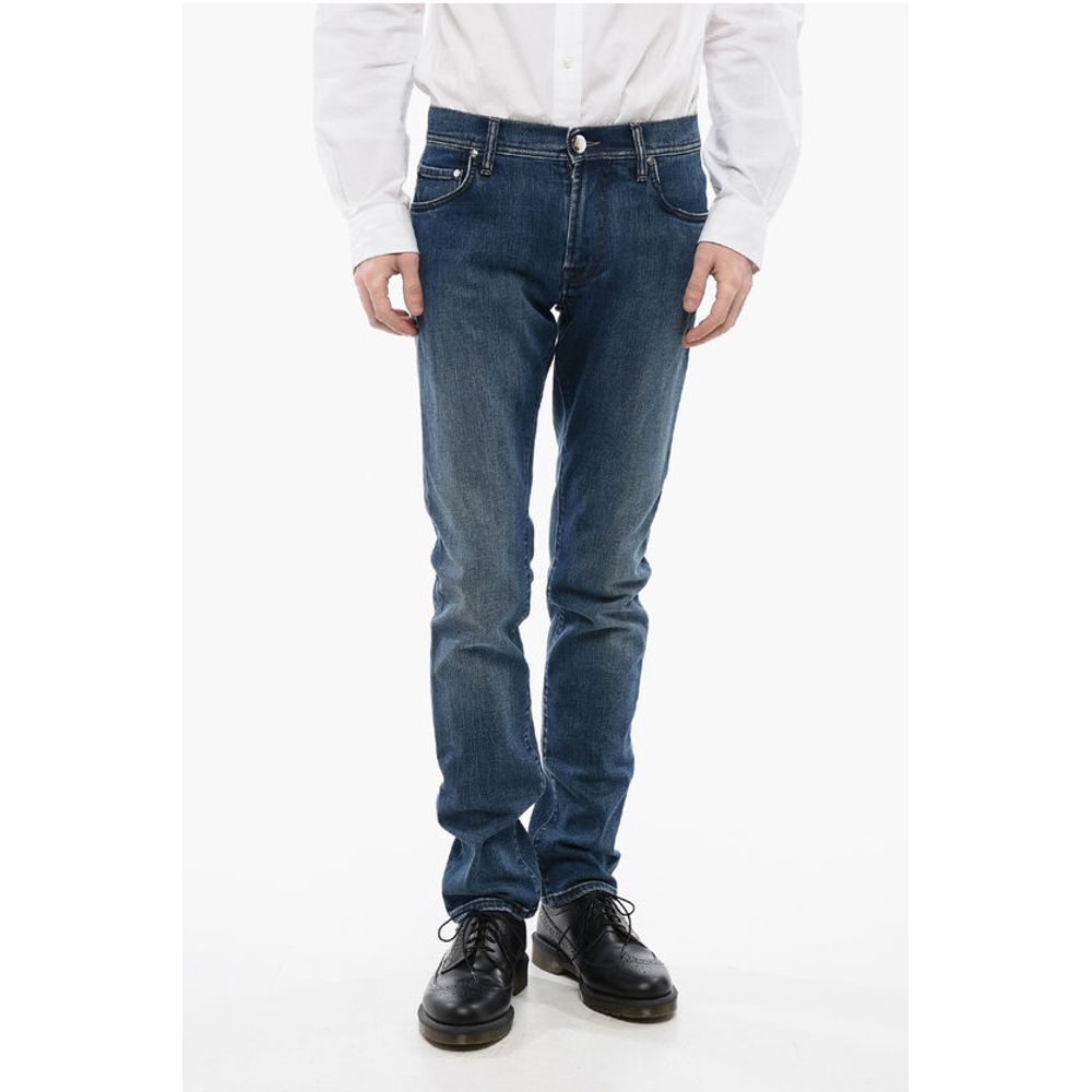 

Синие хлопковые джинсы Деним Corneliani, Blue