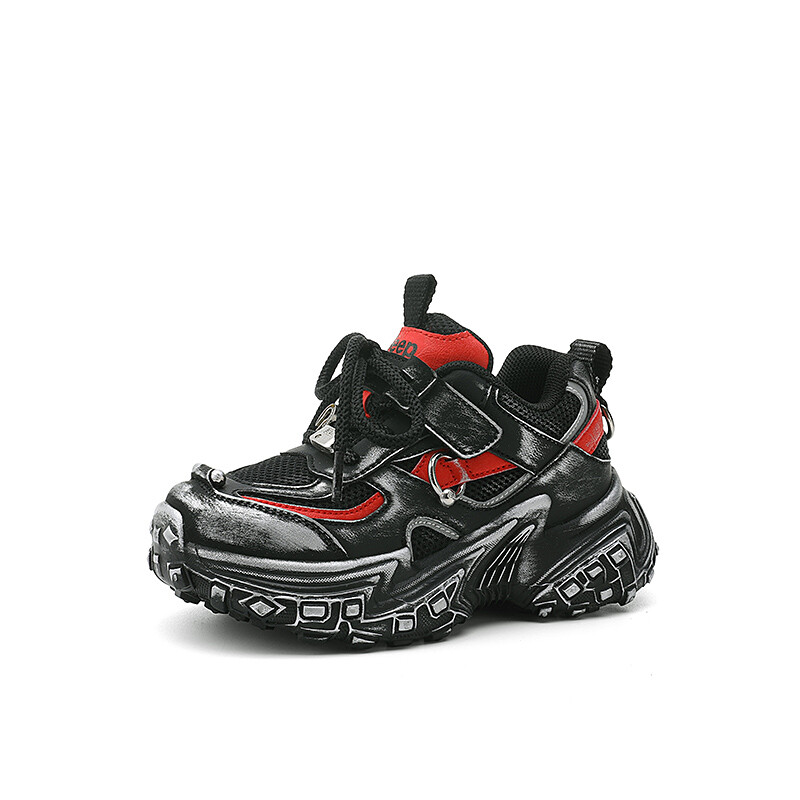 Кроссовки Jeep Kids Lifestyle Shoes GS Low-top Red, черный/красный — фото 2