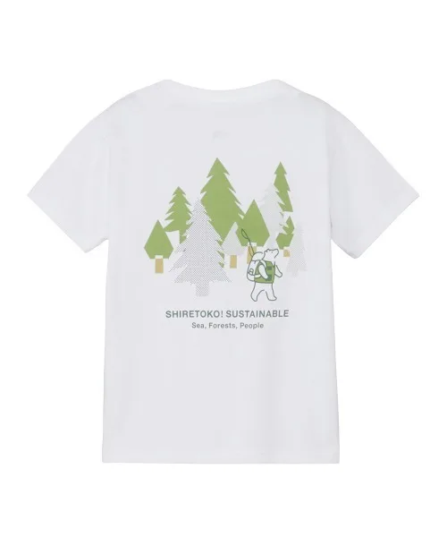 Детская футболка THE NORTH FACE S/S Shiretoko Toko Tee с принтом и UV защитой белая — фото 3