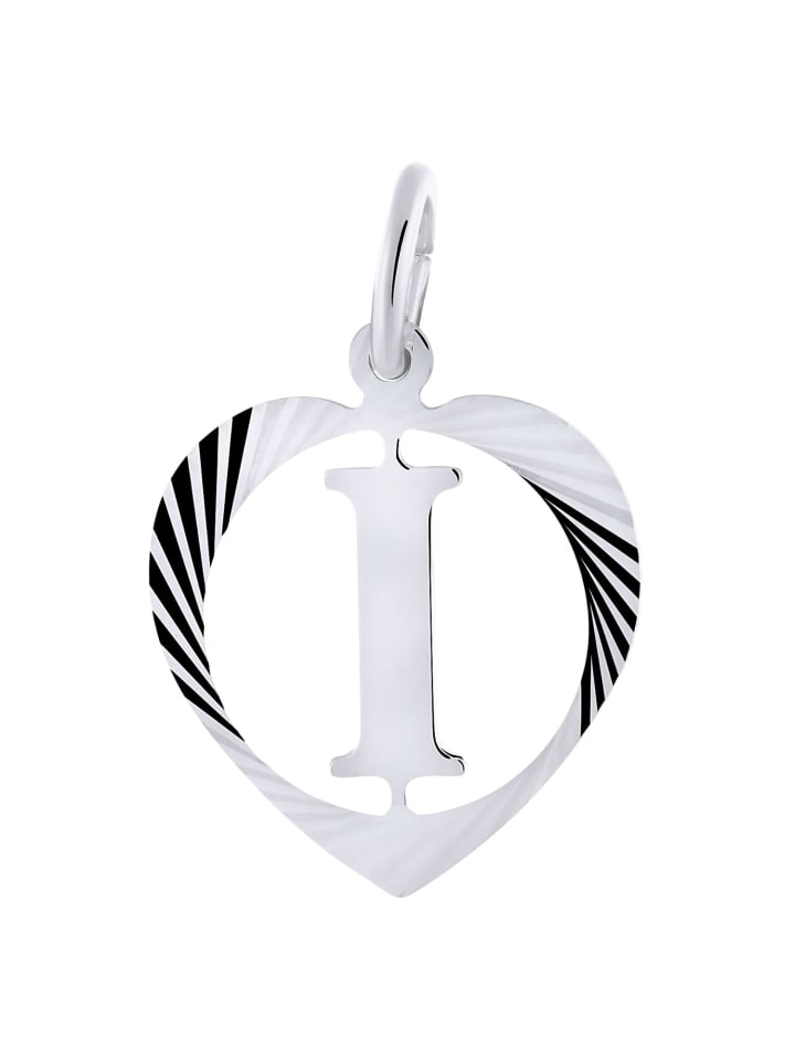 

Lucardi Подвеска из серебра 925 пробы в форме сердца "Буква I"
