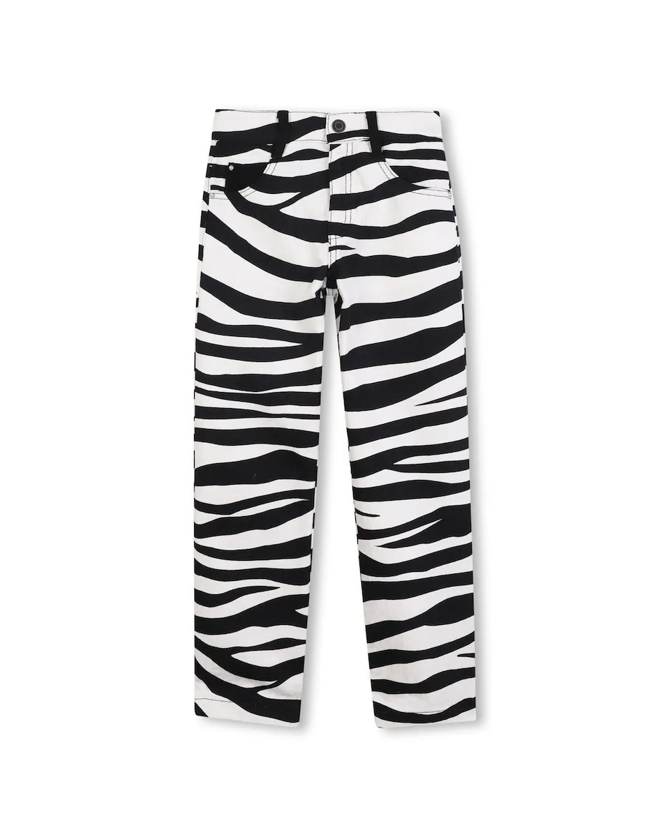 

Детские брюки для девочки черного цвета из хлопка Marc Jacobs