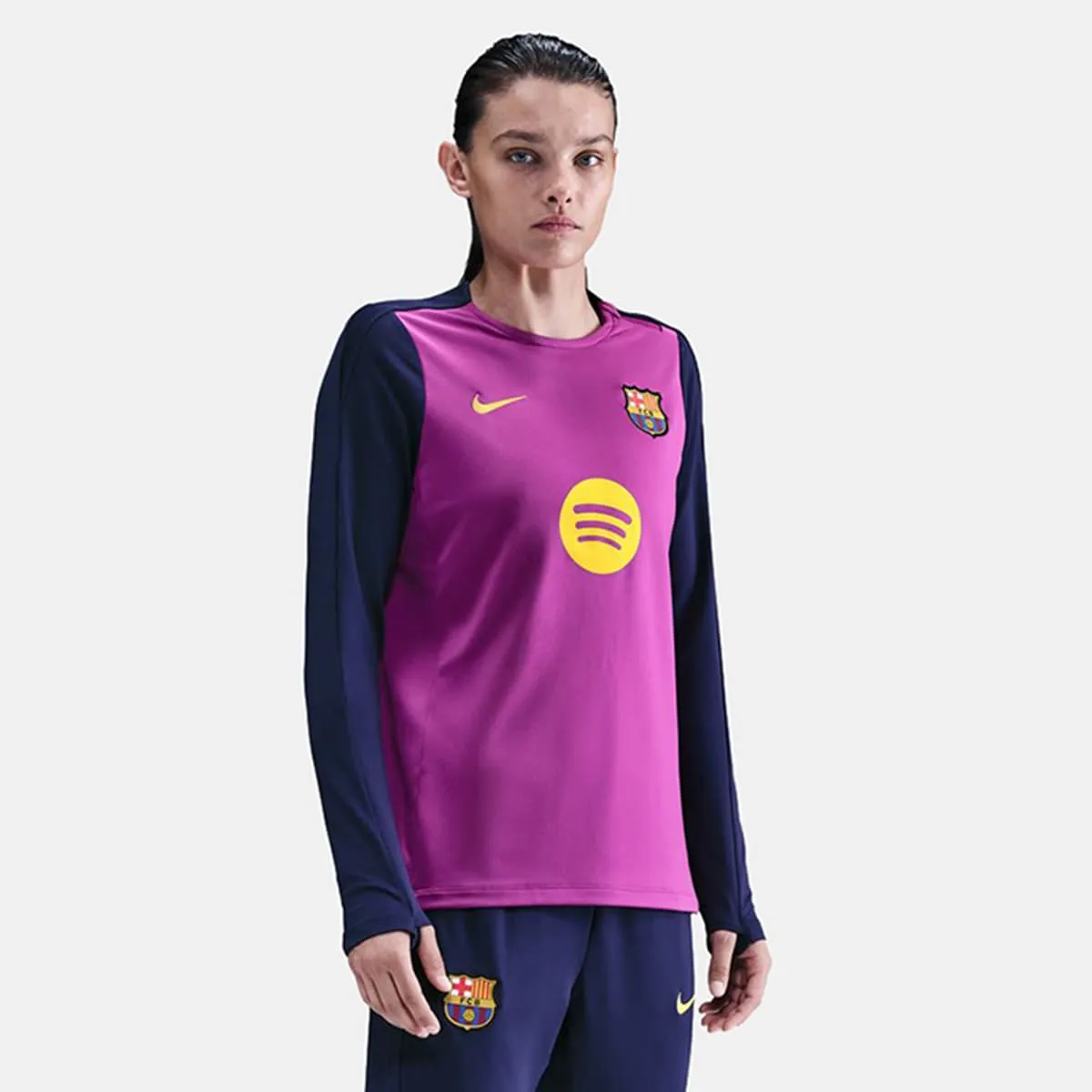 

Женская футболка FC Barcelona 2025-2026 Strike Crew Nike, фиолетовый