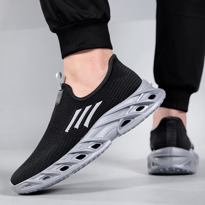 BAGE Мужские повседневные кроссовки Low Top черные, цвет Black — фото 4
