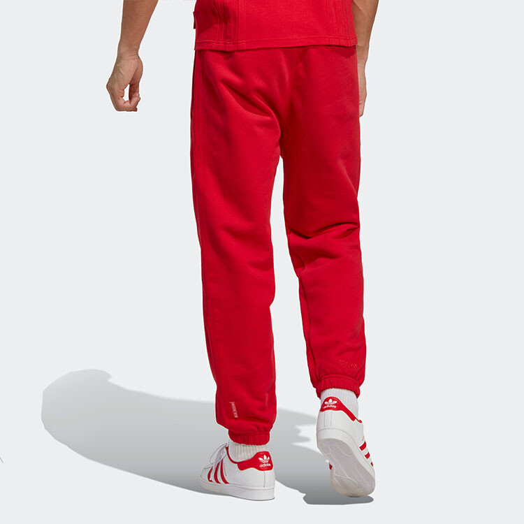 Синий Версия Коллекция Трикотажные Штаны Мужские Красные Adidas Originals, красный — фото 3