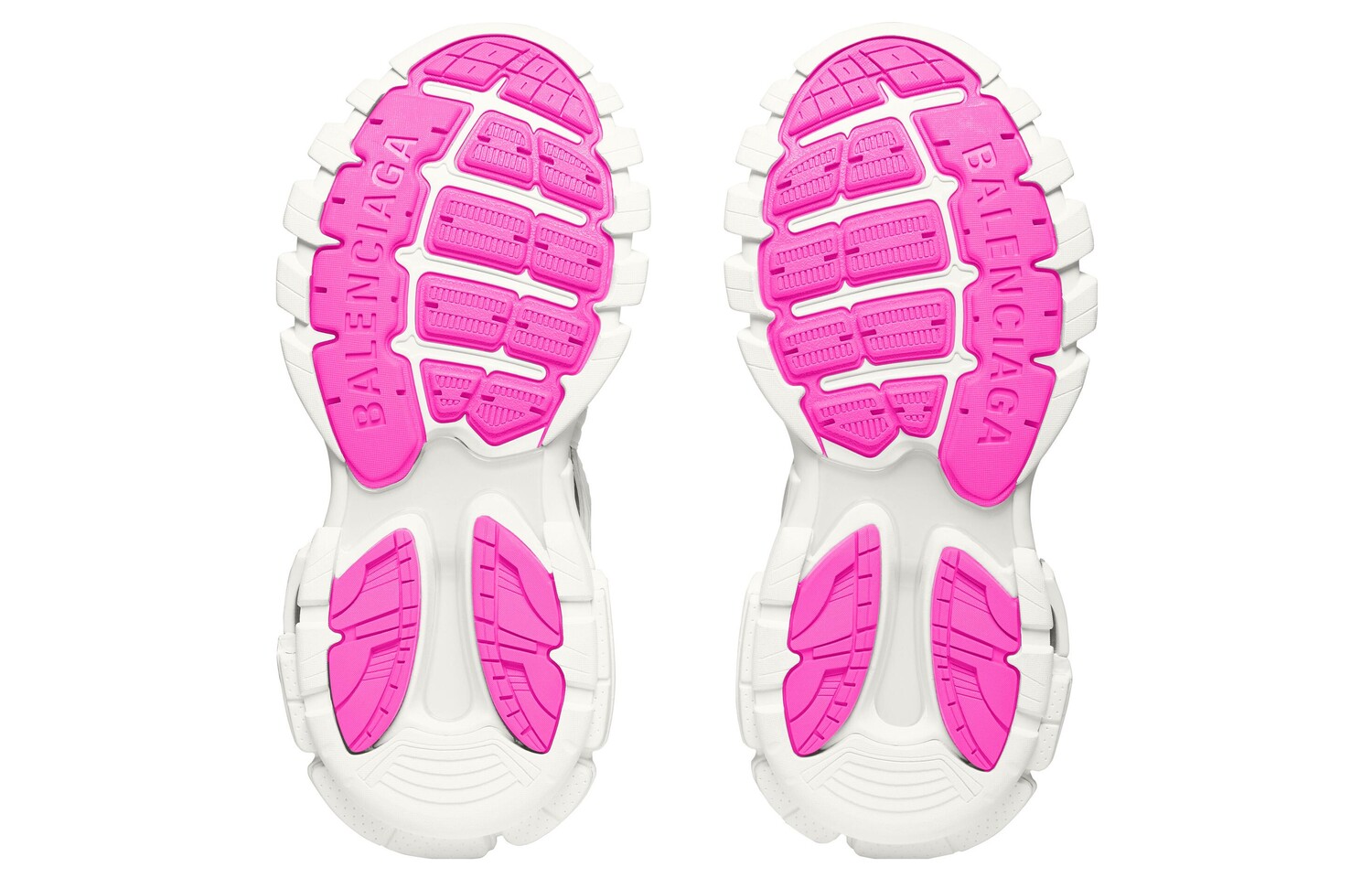Кроссовки Balenciaga х Adidas Track Forum, белый / розовый — фото 4
