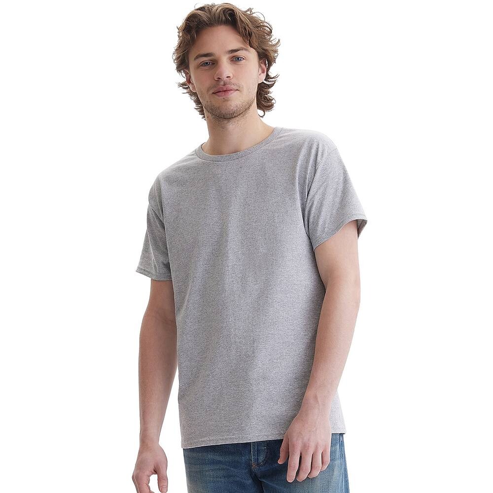 

Мужская хлопковая футболка Hanes Essentials (6 пар), цвет Light Steel
