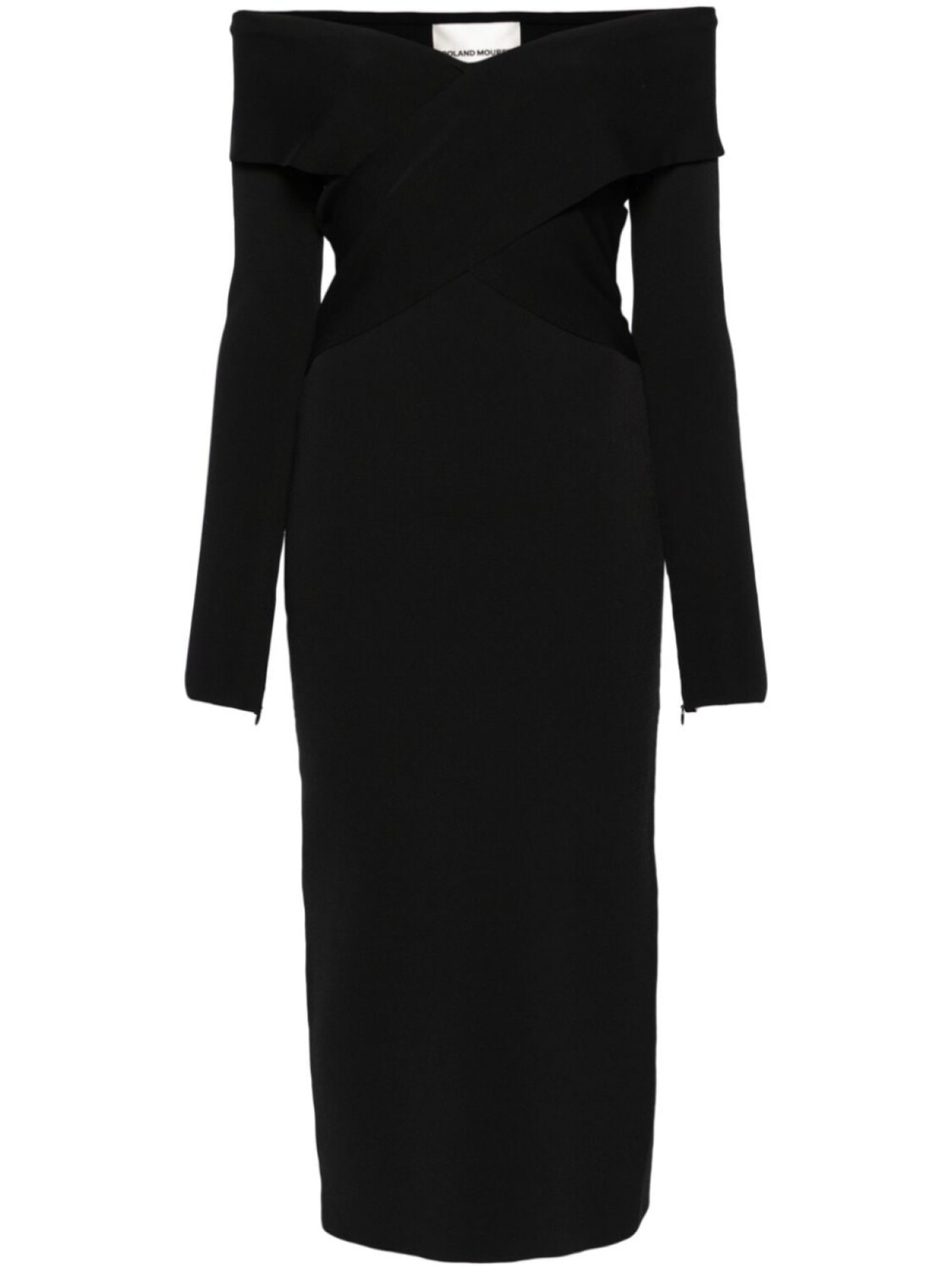 

Roland Mouret платье миди с длинными рукавами, черный