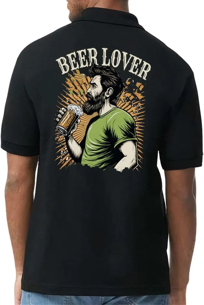 Футболка Beer Lover - спортивная футболка с уникальным принтом Generic, черный