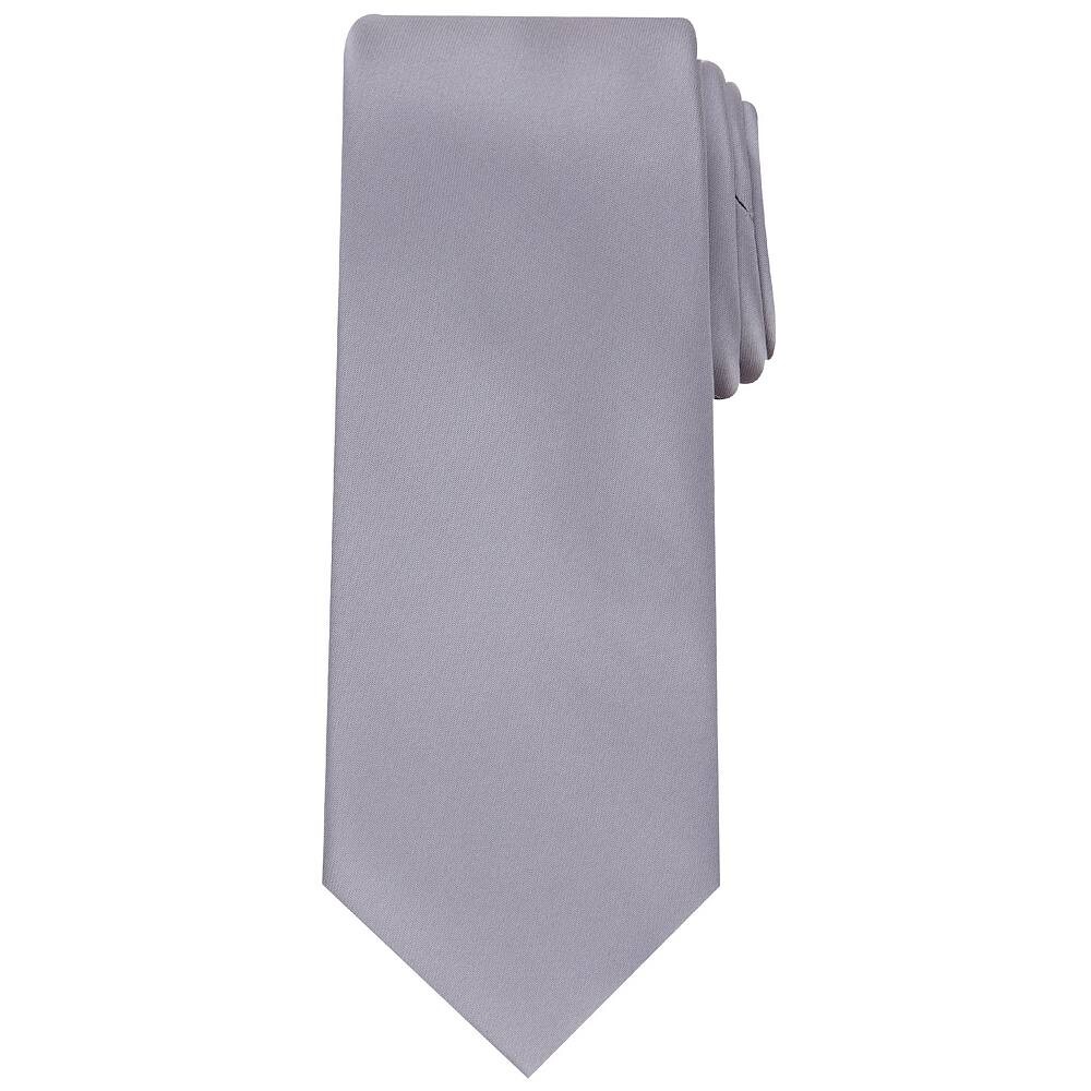 

Мужской тонкий галстук из однотонного атласа на заказ Bespoke, цвет Silver Sateen