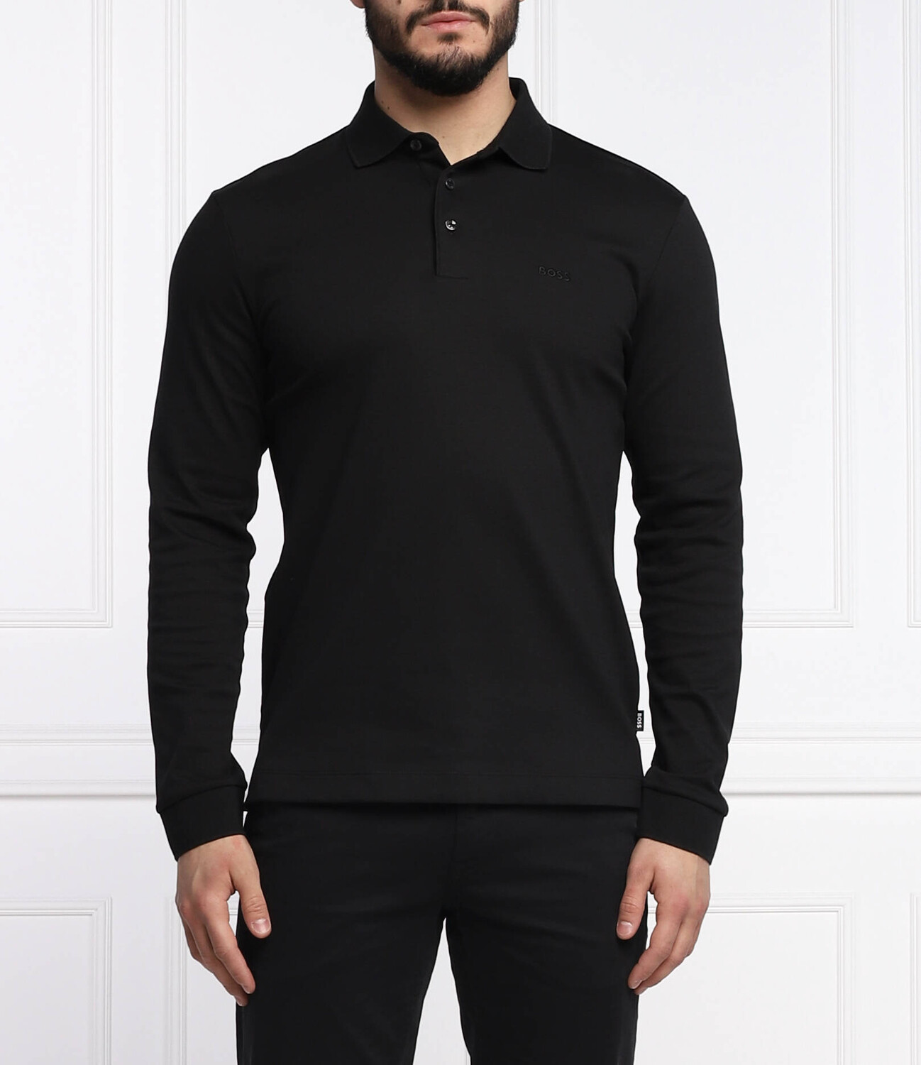 

Поло BOSS BLACK pado 30 regular fit, черный