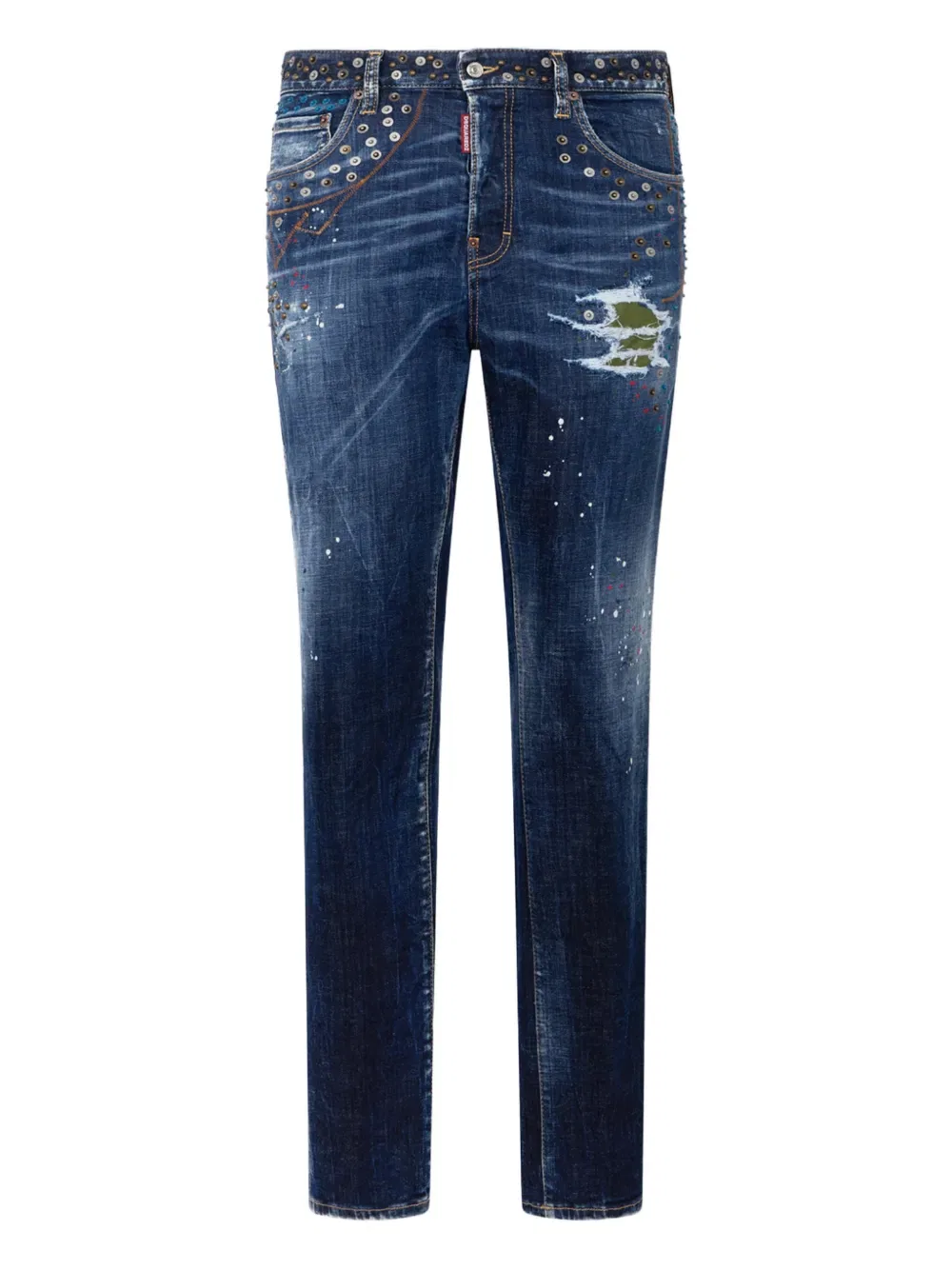 Джинсы с декоративными деталями Dsquared2, синий