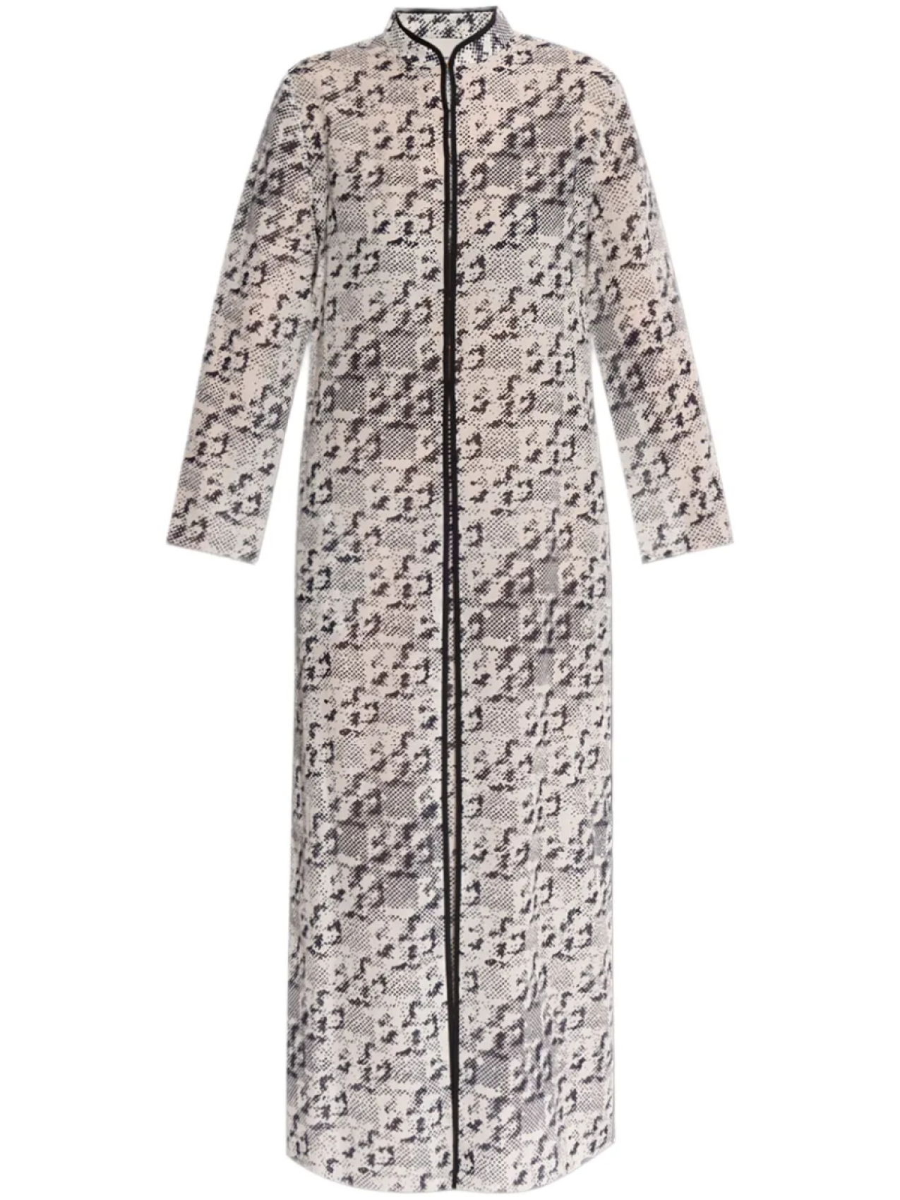 

Узорчатое длинное пальто Tory Burch, нейтральный