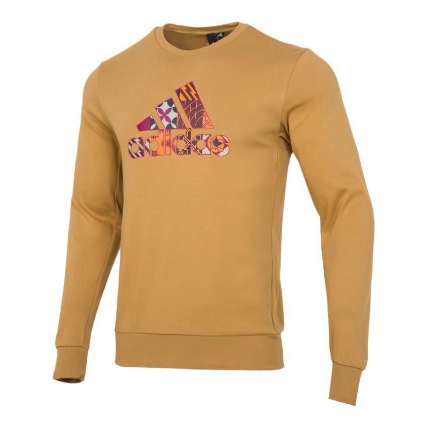 

Худи Men's adidas Pattern Printing Round Neck Pullover Turmeric HI3288