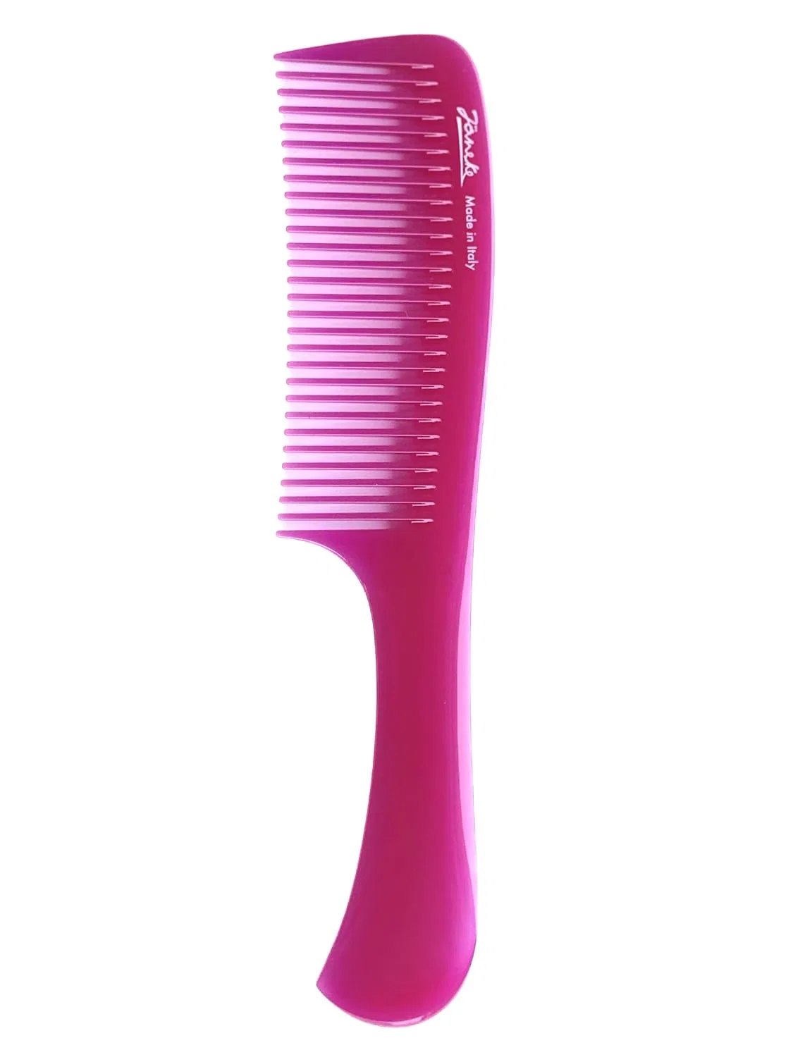 Парикмахерская расческа Jäneke Coloured Fuxia Pink с широкими зубьями, 22.5 см Jäneke