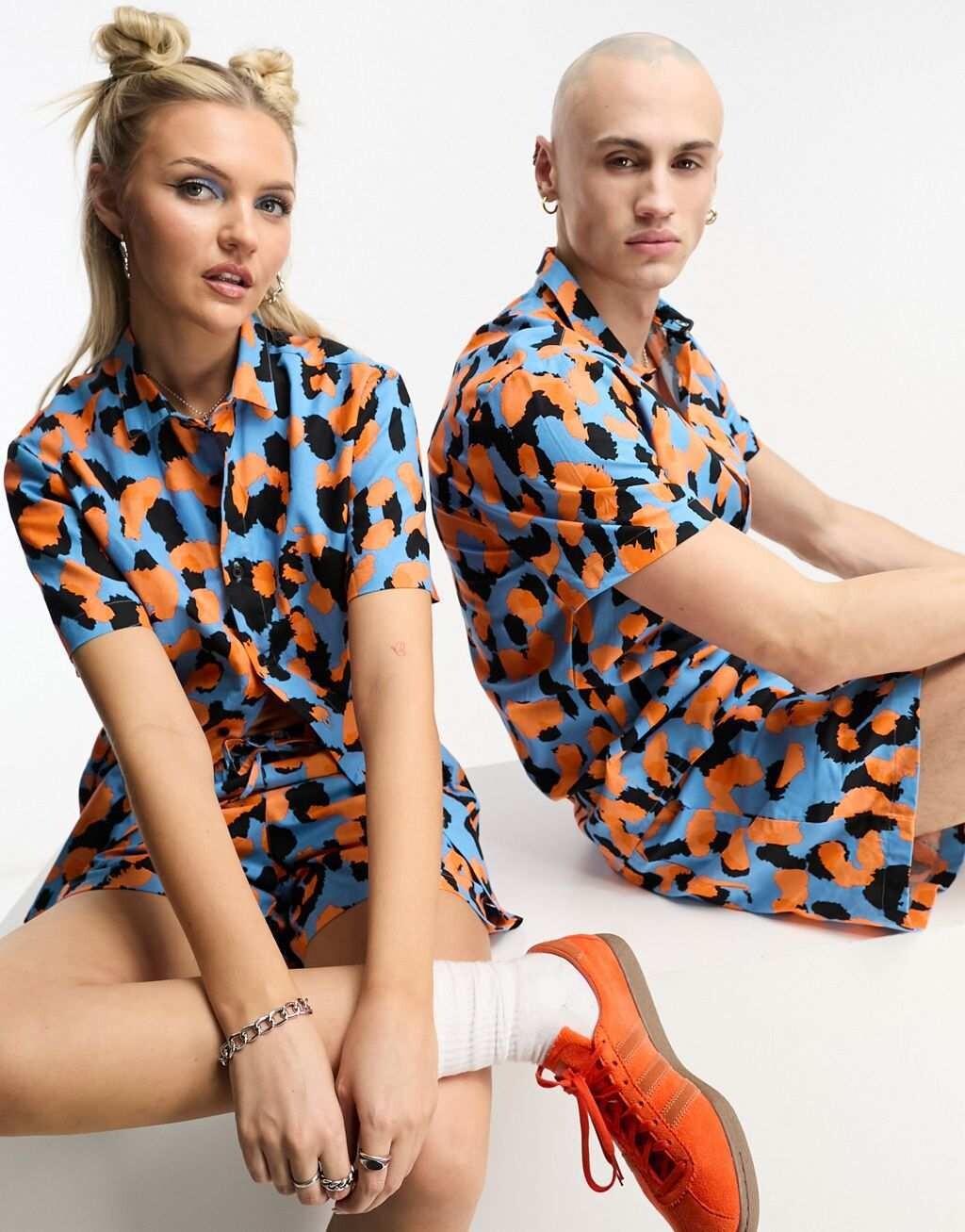 

Рубашка унисекс с короткими рукавами и ярким животным принтом ASOS MADE IN KENYA