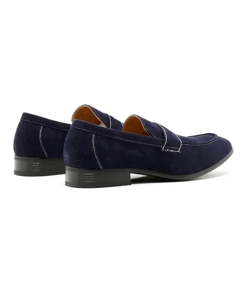 Мужские лоферы из синтетической замши AAA Coin Loafer красные — фото 4