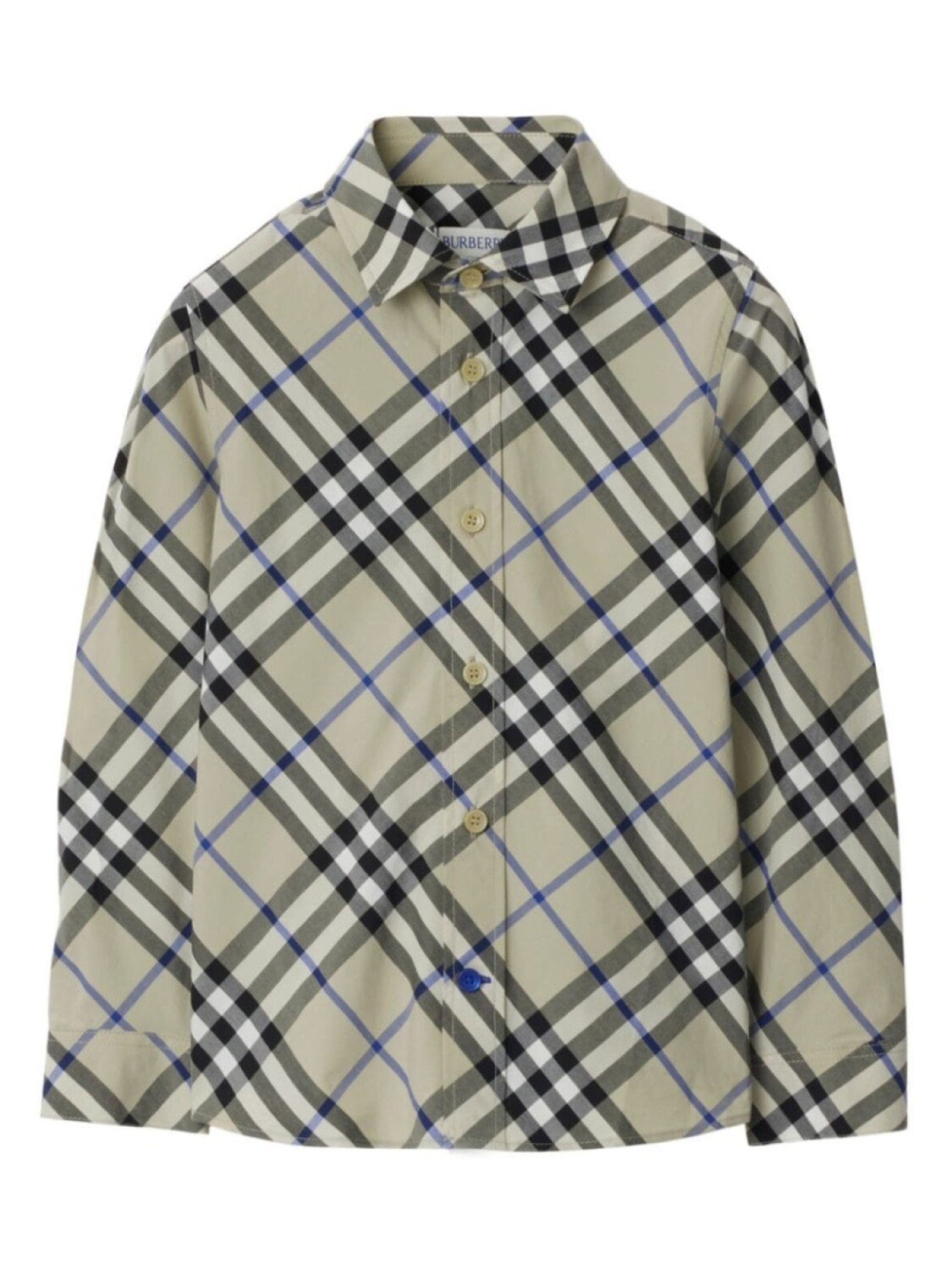 

Burberry Kids рубашка из хлопка в клетку, зеленый