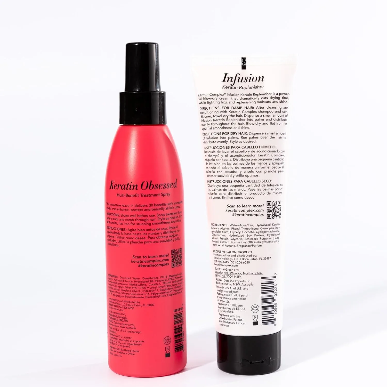 Набор для укладки феном Keratin Complex - Keratin Obsessed, 140 мл + Infusion Keratin Replenisher, 120 мл — фото 2