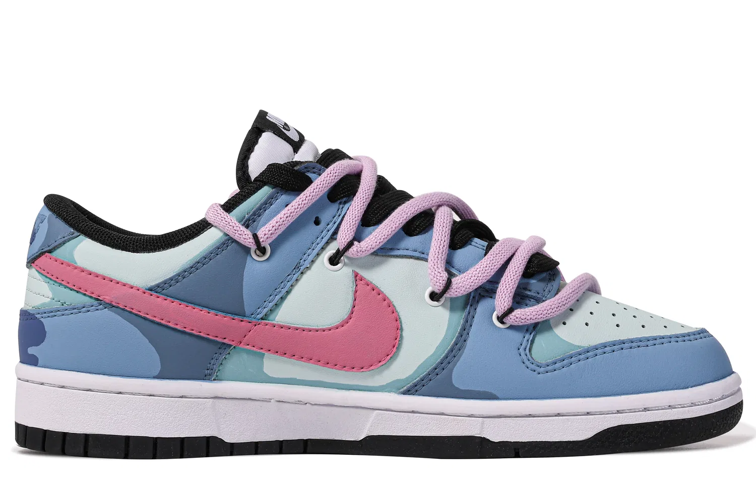 Кроссовки скейтбординговые Nike Dunk Low Custom Royal Blue — фото 3