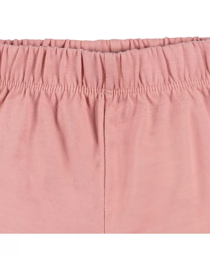 Комплект из футболки и шорт для девочек Toddler Girls Coordinating Gerber, розовый — фото 3