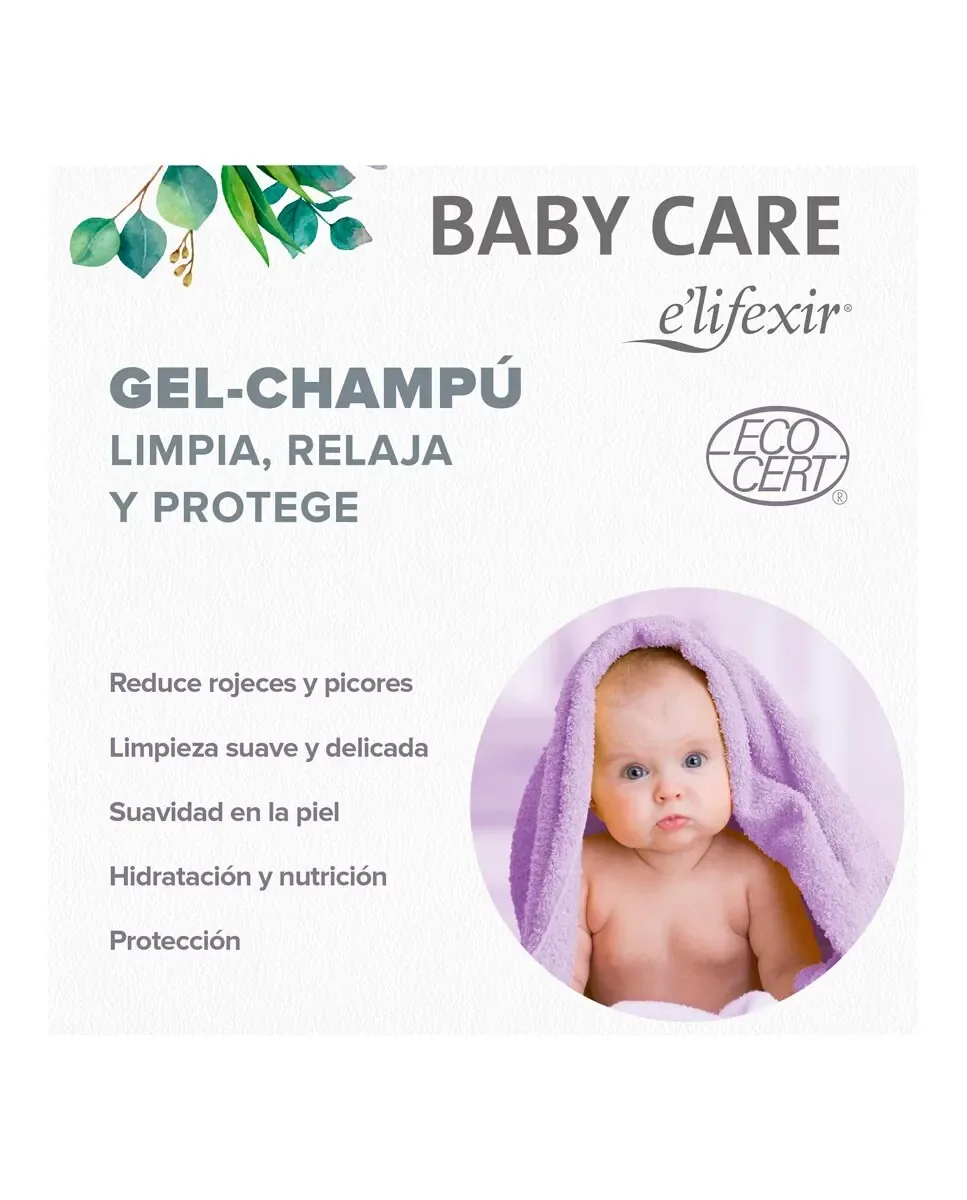 Гель-шампунь для чувствительной кожи ребенка Baby Care 500 мл E'Lifexir — фото 4