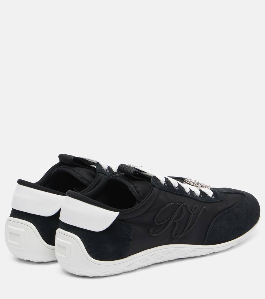 Viv низкие кроссовки из сатина с отделкой из замши Roger Vivier, B999(Nero)+B001(Bianco) — фото 2