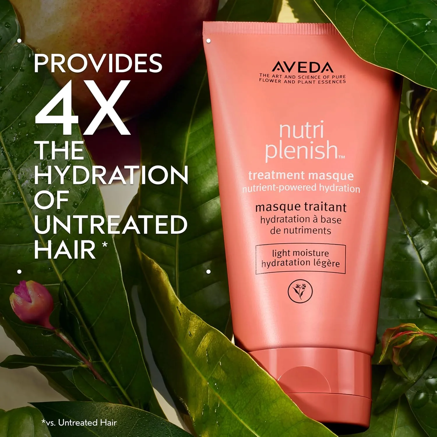 Маска для волос Aveda Nutriplenish Treatment Masque Light Moisture для сухих тонких и нормальных волос с органическим маслом граната, кокоса и маслом манго, 98% натуральных ингредиентов — фото 2