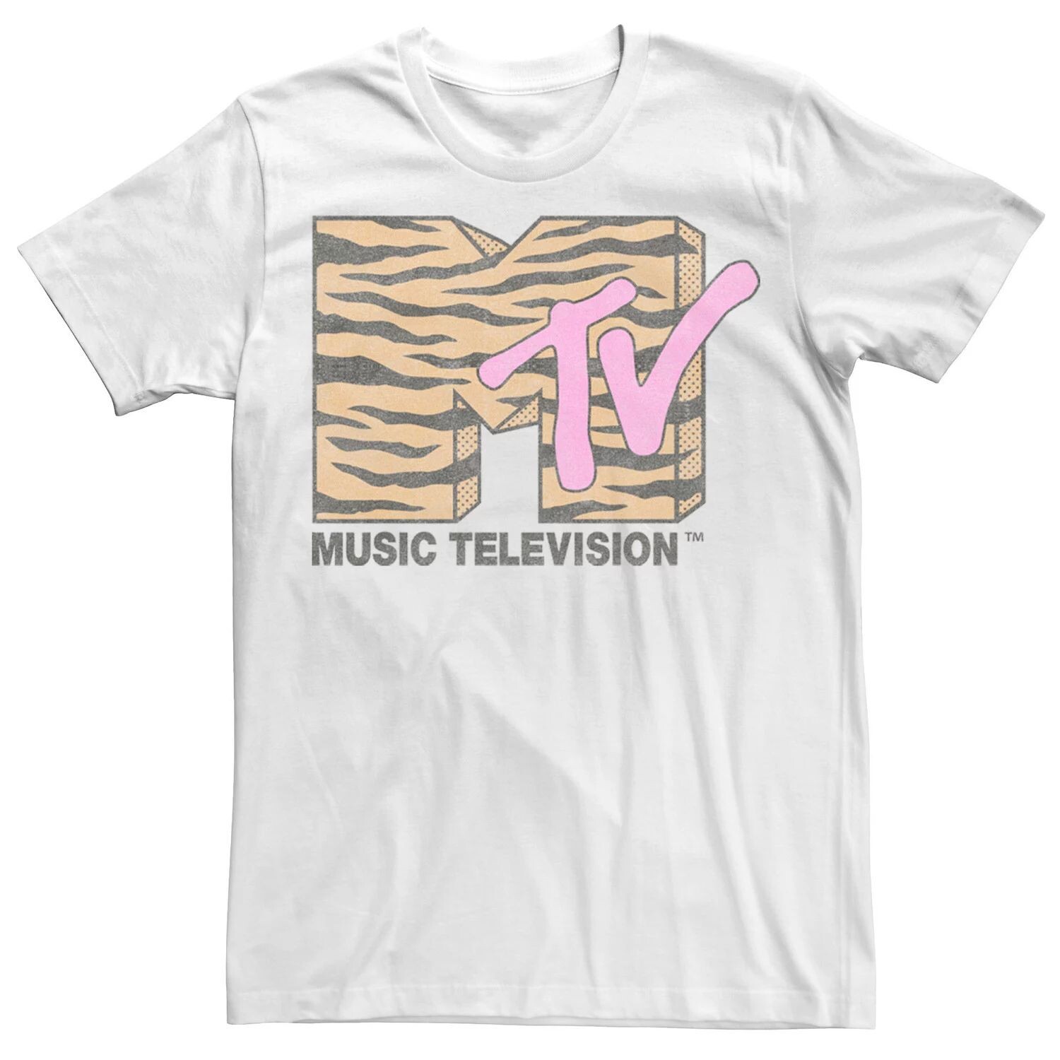 

Мужская футболка с логотипом MTV Vintage Tiger Licensed Character, белый